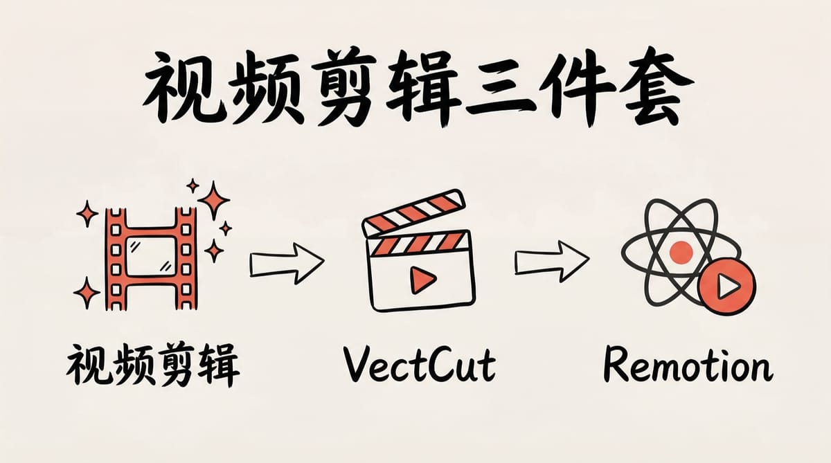 AI 视频剪辑三件套：Video Editing + VectCut + Remotion
